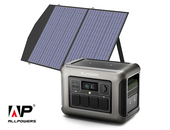 ALLPOWERS: Solar Generator Kit 600W (R600 + SF100 100W Flexible Solar Panel)